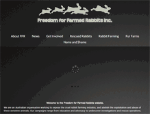 Tablet Screenshot of freedomforfarmedrabbits.com.au
